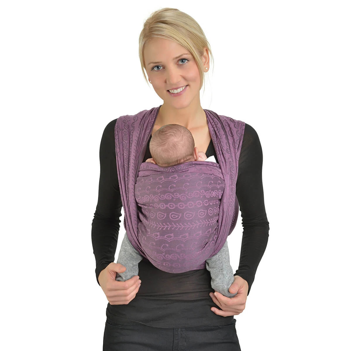 Hoppediz Baby-Tragetuch Darjeeling Purpur