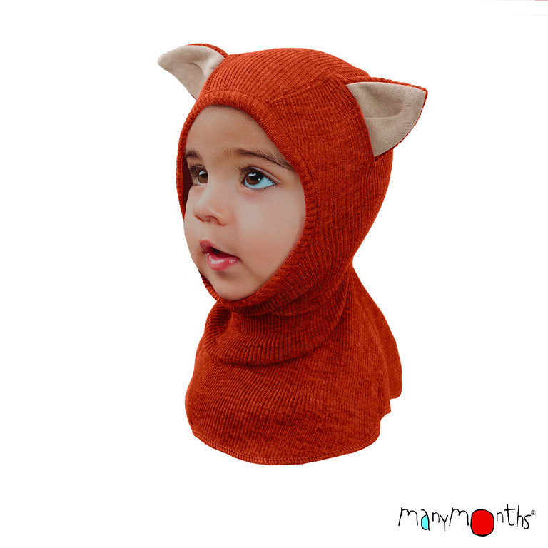ManyMonths Natural Woollies Elephant Hood with Kitty Ears UNiQUE