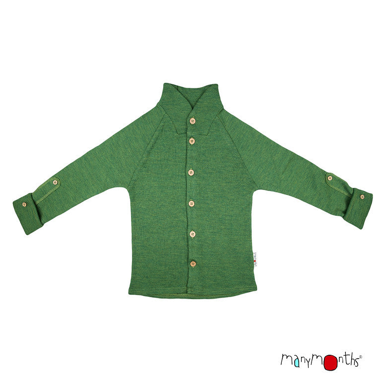 ManyMonths Natural Woollies Cardigan with Button Collar
