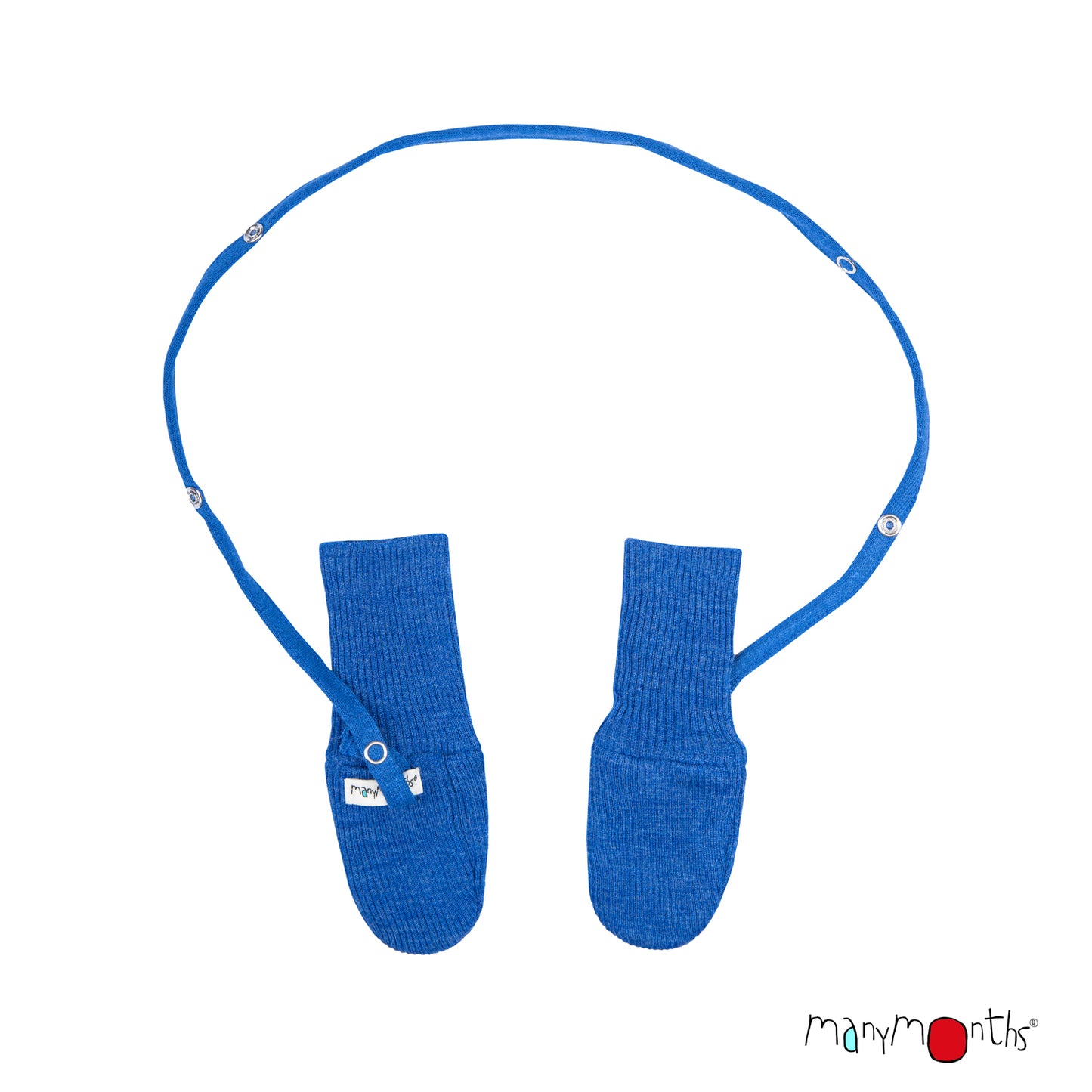 ManyMonths Natural Woollies Long Cuff Baby Mittens with String