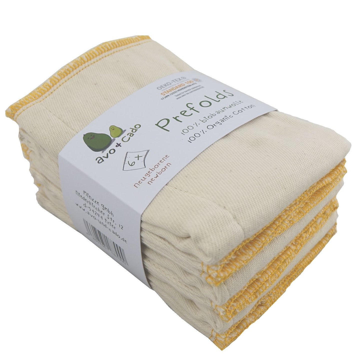Prefold aus Biobaumwolle