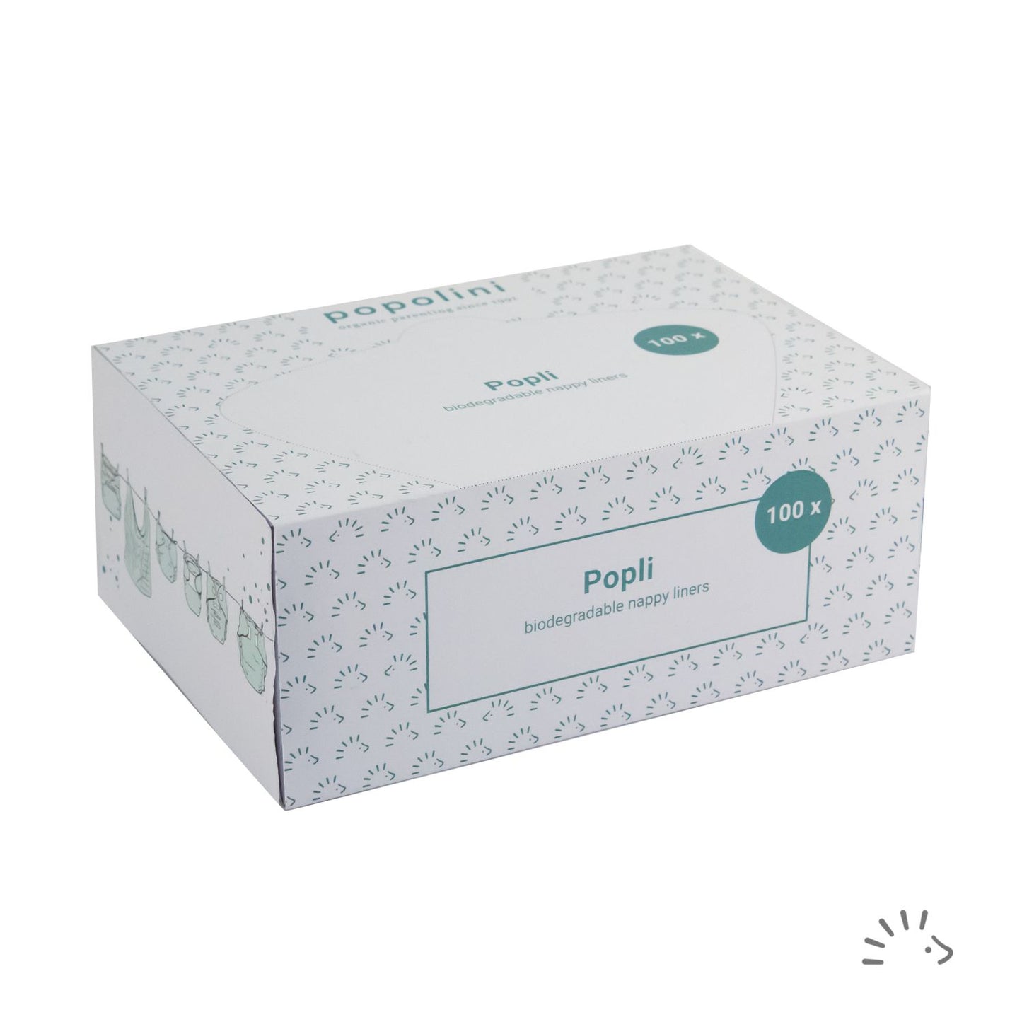 Popolini Popli Windelvlies in der Box (100 Blatt)