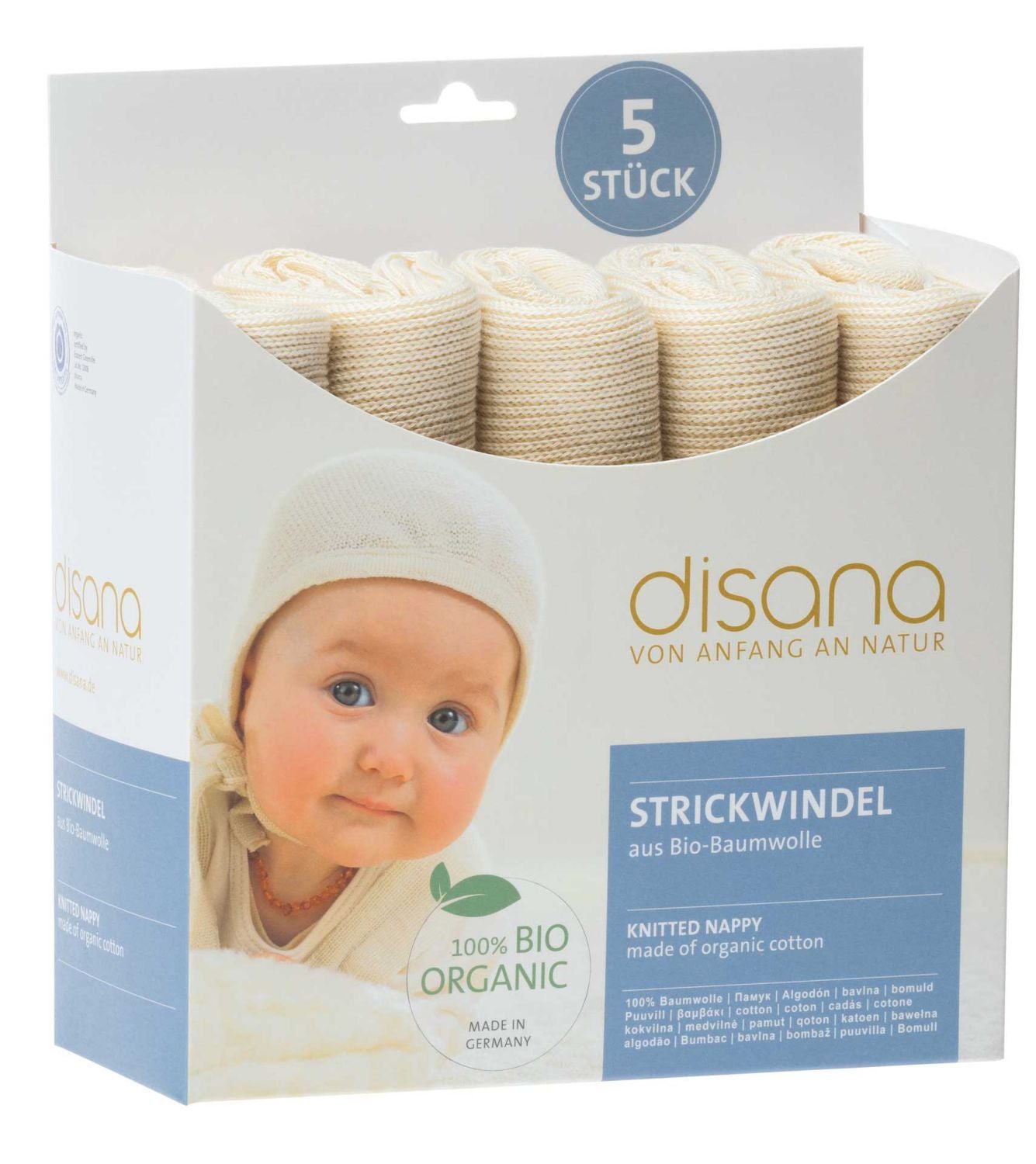 Disana Strickbindewindel (5 Stück)