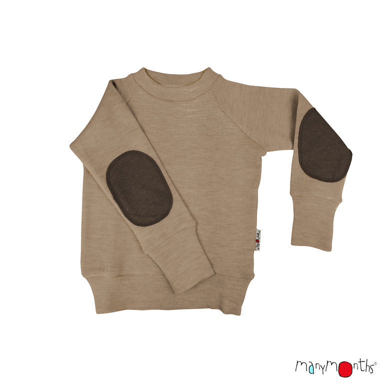 ManyMonths Natural Woollies Pullover with Elbow Patches