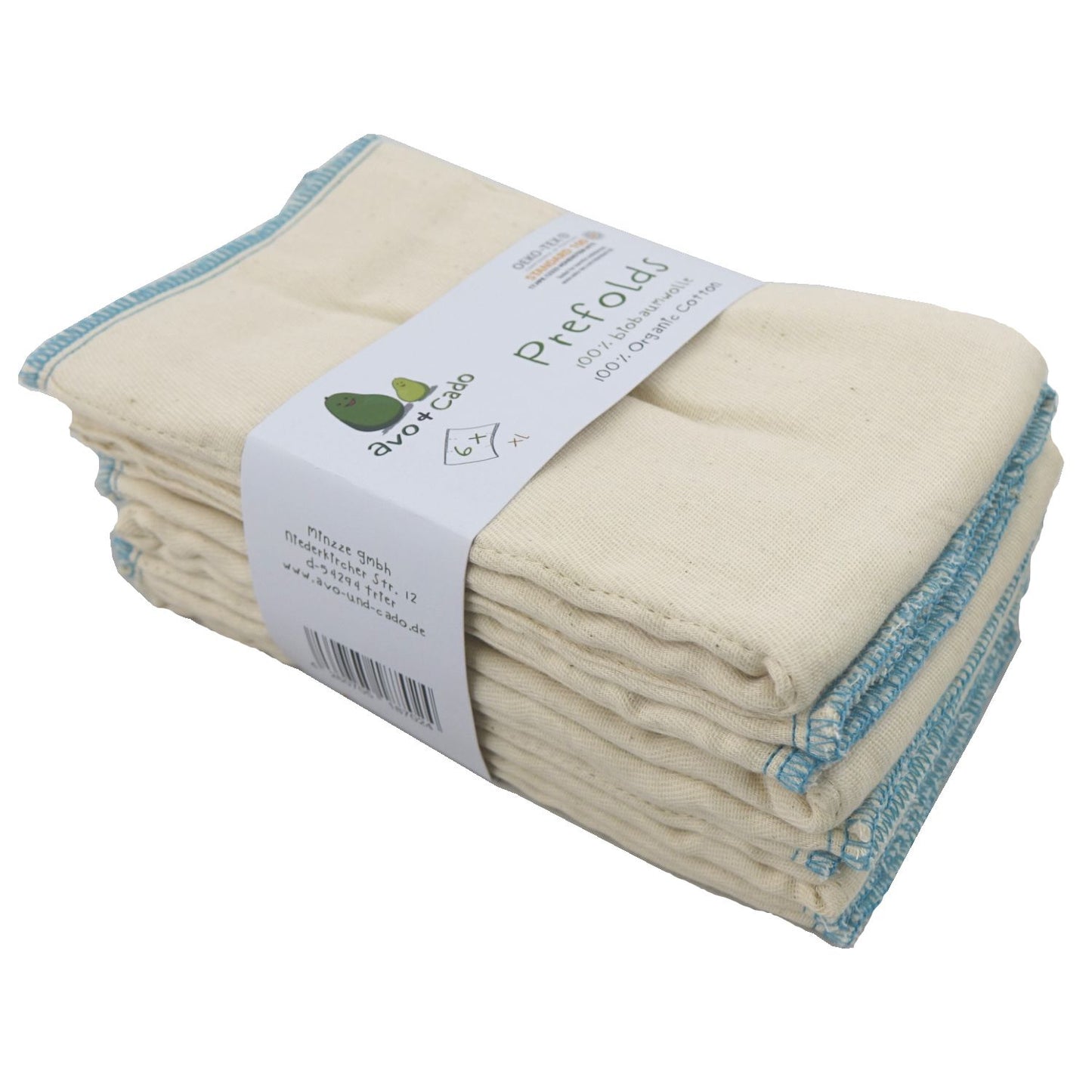 avo + cado Prefold aus Biobaumwolle
