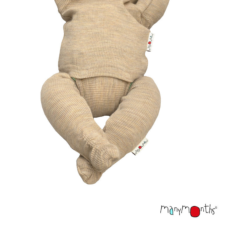 ManyMonths Natural Woollies Long Tube Baby Booties