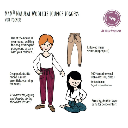 MaM Natural Woollies Lounge Joggers with Pockets