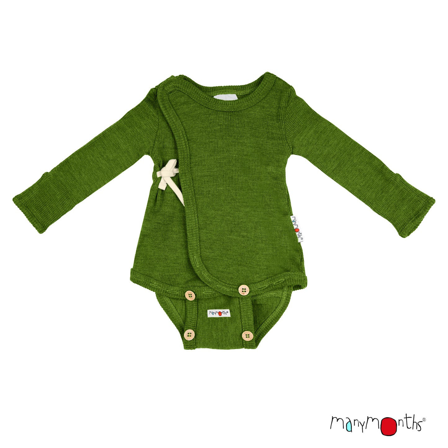 ManyMonths Natural Woollies Kimono Body/Shirt with Foldover Sleeves