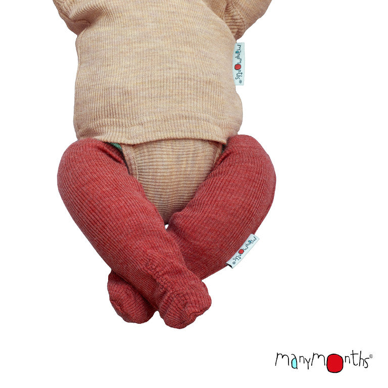 ManyMonths Natural Woollies Long Tube Baby Booties