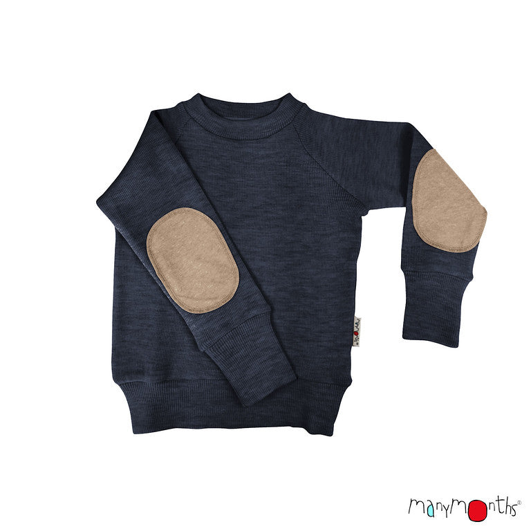 ManyMonths Natural Woollies Pullover with Elbow Patches