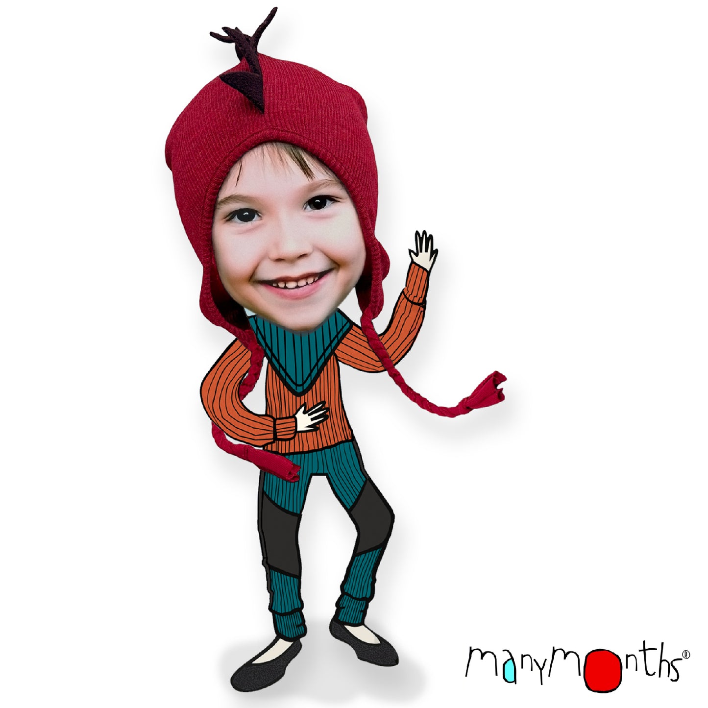 ManyMonths Natural Woollies Dino (Earflap) Beanie UNiQUE