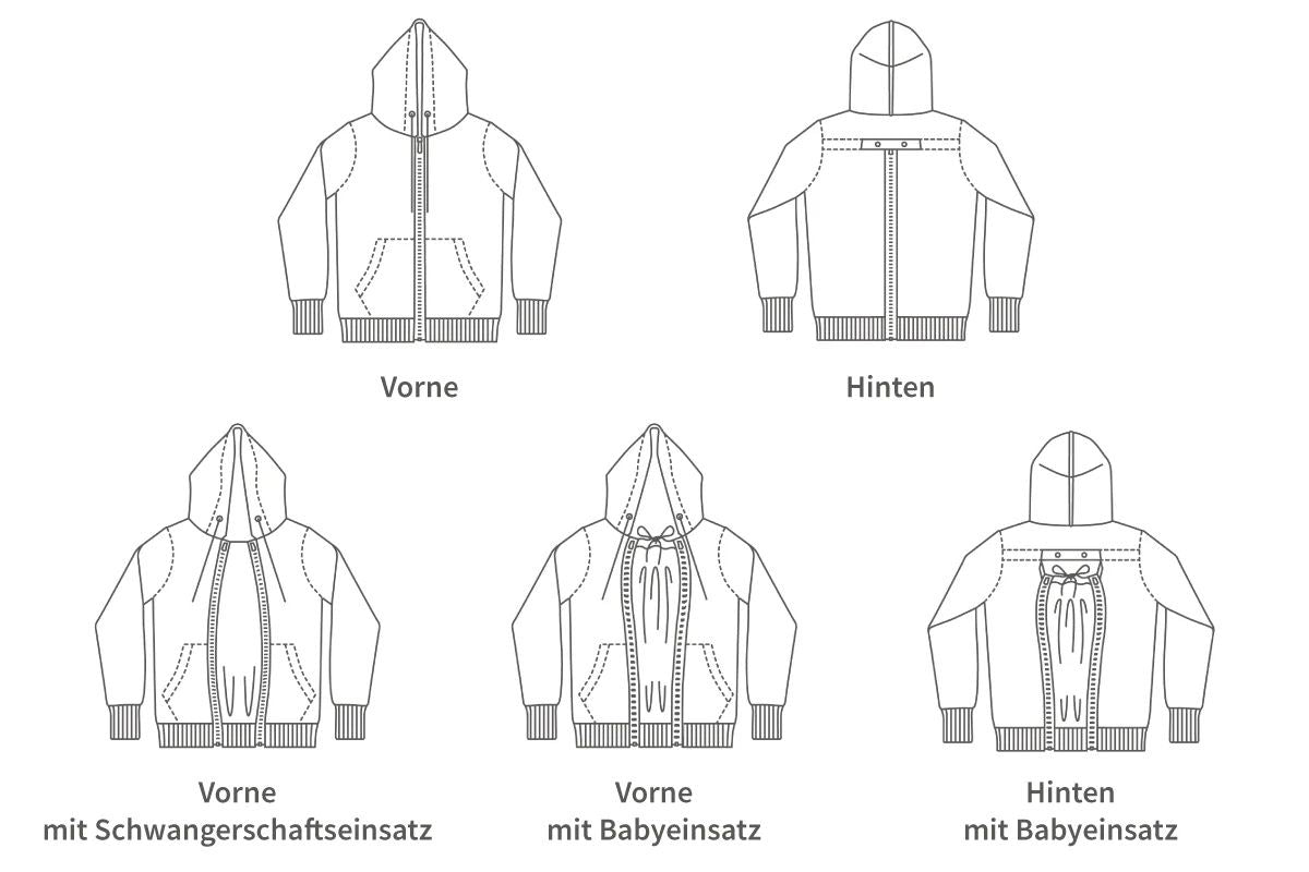 Tragesweatjacke unisex
